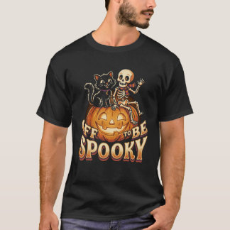 Auf geht's zum gruseligen Katzen-Skelett Vintage H T-Shirt
