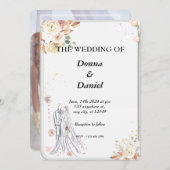 Auf Glas gedruckte Einladungskarte (Vorne/Hinten)