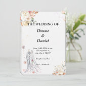 Auf Glas gedruckte Einladungskarte (Stehend Vorderseite)