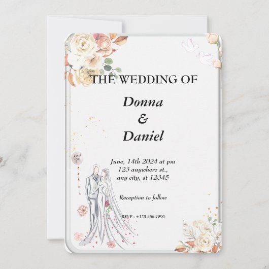 Auf Glas gedruckte Einladungskarte (Vorderseite)