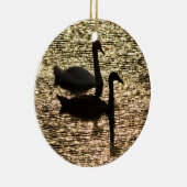 Auf goldenem Teich Keramik Ornament (Rechts)