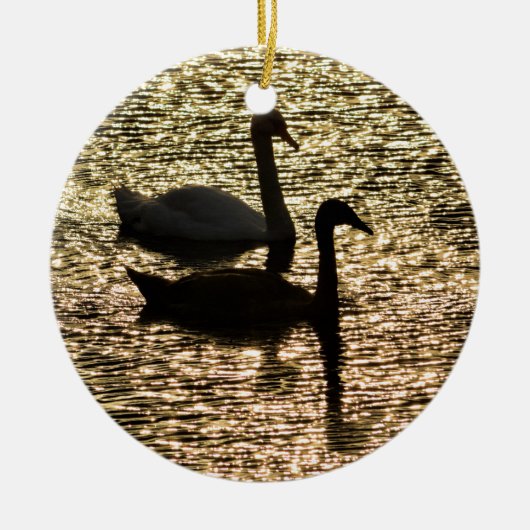 Auf goldenem Teich Keramik Ornament (Vorne)