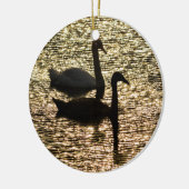 Auf goldenem Teich Keramik Ornament (Links)
