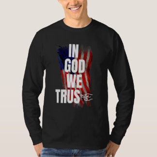 auf Gott vertrauen wir nicht Texas-Schulflaggenrec T-Shirt