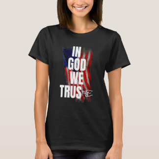 auf Gott vertrauen wir nicht Texas-Schulflaggenrec T-Shirt