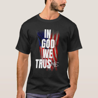 auf Gott vertrauen wir nicht Texas-Schulflaggenrec T-Shirt