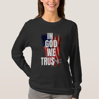 auf Gott vertrauen wir nicht Texas-Schulflaggenrec T-Shirt