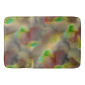 Auf grauen Farbtönen sehen Glas in Rot und Kalkgrü Badematte (Vorderseite)