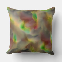 Auf grauen Farbtönen sehen Glas in Rot und Kalkgrü Kissen