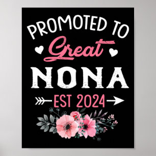 Auf Great Nona Est 2024 Blume Poster