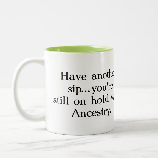 Auf Griff mit Herkunft Zwei-Ton Tasse (Links)