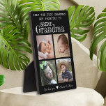 Auf Großoper 4 Foto Collage Plaque befördert Fotoplatte<br><div class="desc">Foto-Collage-Plakette mit "Nur die besten Grandmas werden zu großen Oma gefördert" Typografie . Macht ein perfektes Geschenk für Ihre Lieblings-Großmutter zum Geburtstag der Großeltern. Personalisieren Sie mit uns Liebe Ihrer Nachricht und Enkel Namen.</div>