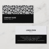 Auf halbem Weg - 8 Petals - (Gold) auf schwarz Visitenkarte (Vorne/Hinten)