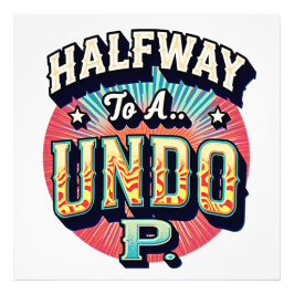 Auf halbem Weg zu einer Hundo - 50. Geburtstag Fotodruck