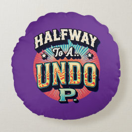 Auf halbem Weg zu einer Hundo - 50. Geburtstag Rundes Kissen