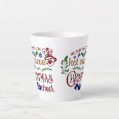 Auf heißem Kakao und Weihnachtsgeschenk laufen Milchtasse (Vorderseite)