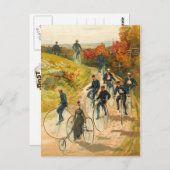 Auf Hoch-Rad-Touren durch die Landschaft Postkarte (Vorne/Hinten)