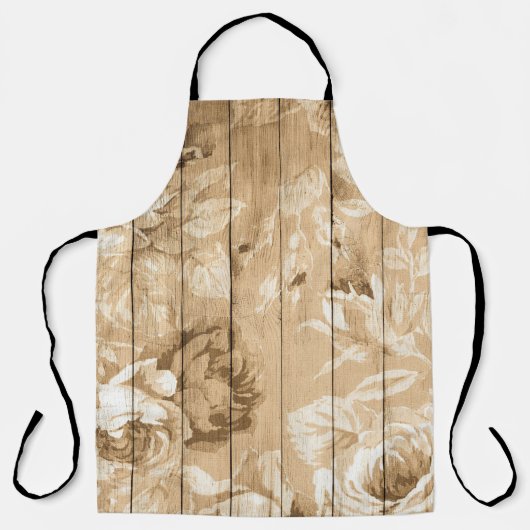 Auf Holz Vintages Holz nostalgisch Schürze (Vorderseite)