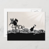 Auf "Hope & Butterfly Wings" ist es eine Postkarte (Vorne/Hinten)