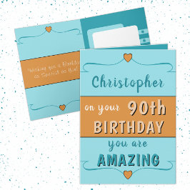 Auf Ihrem 90. Geburtstag tragen Sie den Namen blue Karte