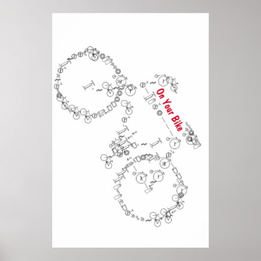 auf Ihrem Bike-Poster Poster (Vorne)