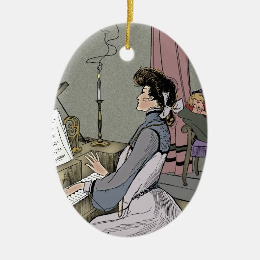 Auf ihrem Klavier Keramikornament (Vorne)