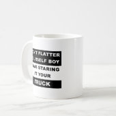 Auf Ihrem LKW Funny Mug Kaffeetasse (Vorderseite Links)