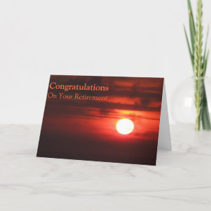 Auf Ihrem Ruhestand - brennender Sonnenuntergang Karte