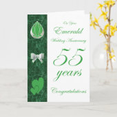 Auf Ihrem Smaragdwochenjubiläum Karte (Gelbe Blume)