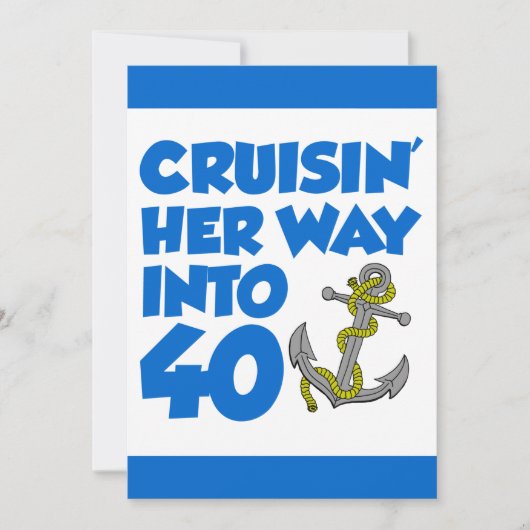 Auf ihrem Weg in 40 Einladung (Vorderseite)