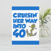 Auf ihrem Weg in 40 Einladung (Stehend Vorderseite)