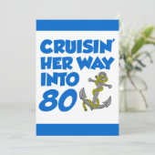 Auf ihrem Weg in 80 Einladung (Stehend Vorderseite)