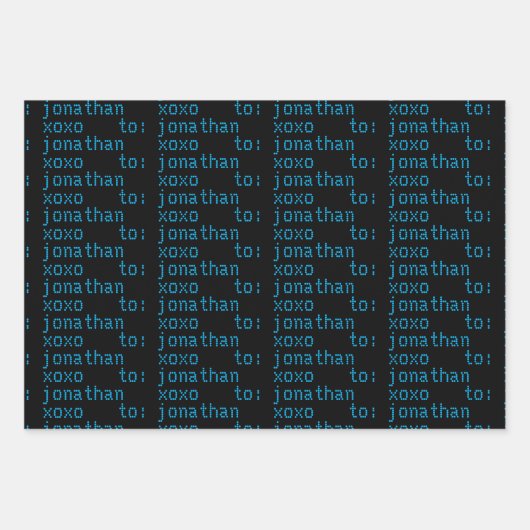 Auf Ihren Namen Computer Science Fiction Geschenkpapier Set (Vorderseite 2)