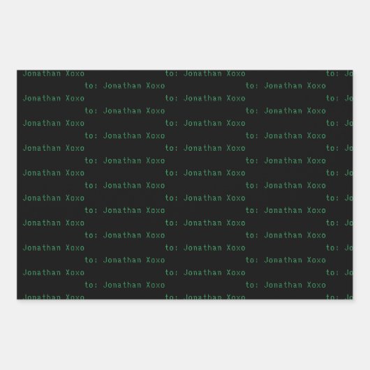 Auf Ihren Namen Computer Science Fiction Geschenkpapier Set (Vorderseite)