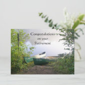 Auf Ihren Ruhestandskanos auf einem Fluss bei Morg Einladung (Stehend Vorderseite)