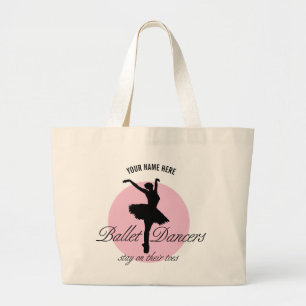 Auf ihren Zehen (Ballett) große Tüte Jumbo Stoffbeutel