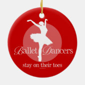 Auf ihren Zehen (Ballett) Keramik Ornament (Hinten)
