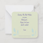 Auf Ihrer Rententitel-Karte: Mitteilungskarte (Rückseite)