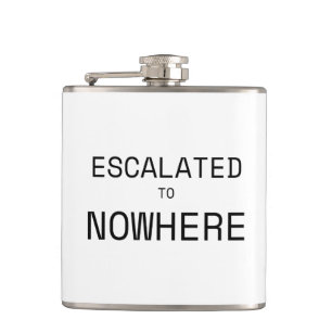 Auf ins Nichts Edelstahl Minimalist  Flachmann