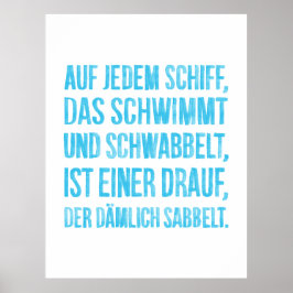 Auf jedem Schiff Poster