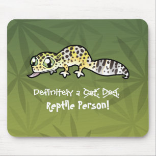 Auf jeden Fall ein Reptilien-Mensch (Leopardgecko) Mousepad