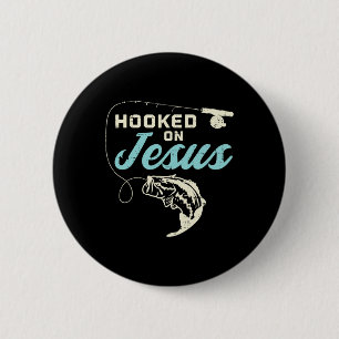 Auf Jesus heulen, indem er Christlichen religiösen Button