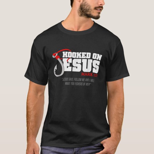Auf Jesus Mark 1 17 gehorcht, sagte Jesus sagte fo T-Shirt (Vorderseite)