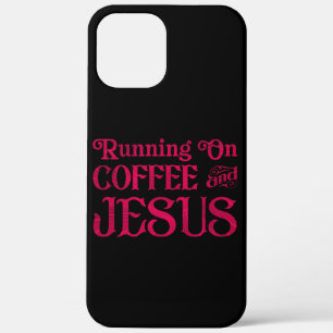 Auf Jesus und Kaffee laufen Case-Mate iPhone Hülle
