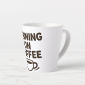 Auf Kaffee & Deadlines laufen - Funny Mug Milchtasse (Rechte Ecke)
