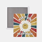 Auf Keepin im Retro-Magnet behalten Magnet (Vorderseite/Rückseite)