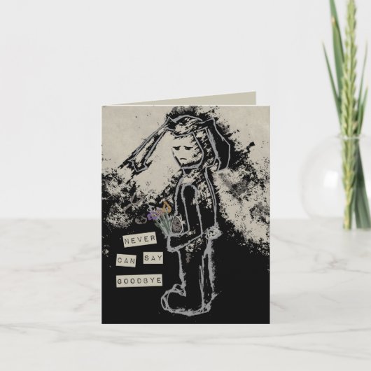 Auf keinen Fall auf Wiedersehen sinibunny sagen Karte (Vorderseite)