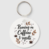 Auf Koffein und Bedauern Ästhetischer Schlüsselanh Schlüsselanhänger (Rückseite)