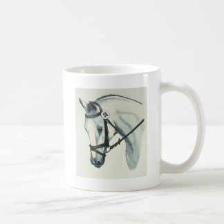 Auf Kontaktweißem Dressage-Pferd Kaffeetasse