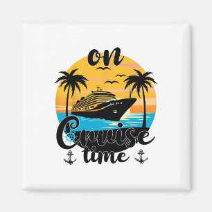 Auf Kreuzfahrt Zeit Strand Sommer Urlaub passende Magnet